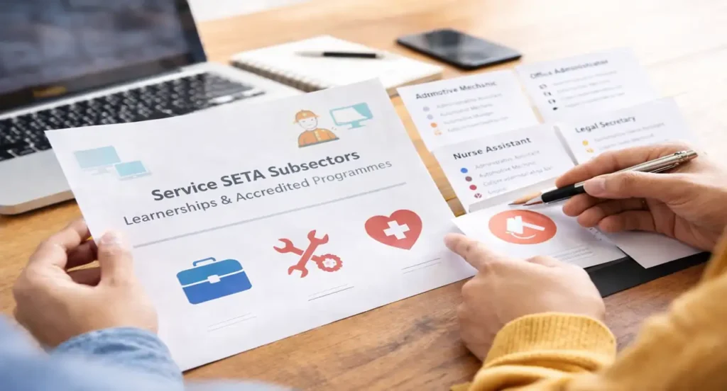 Service SETA Subsectors for 2026 Matriculants | Learnerships & Accredited Programmes