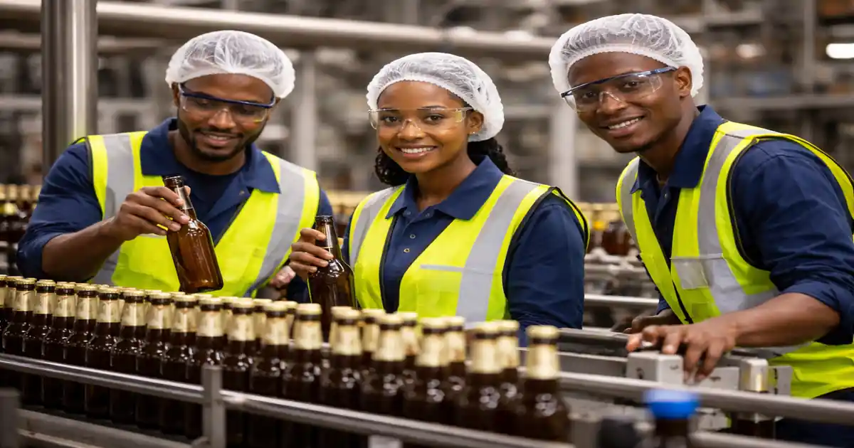 The SAB Packaging Learnership offers hands-on workplace training