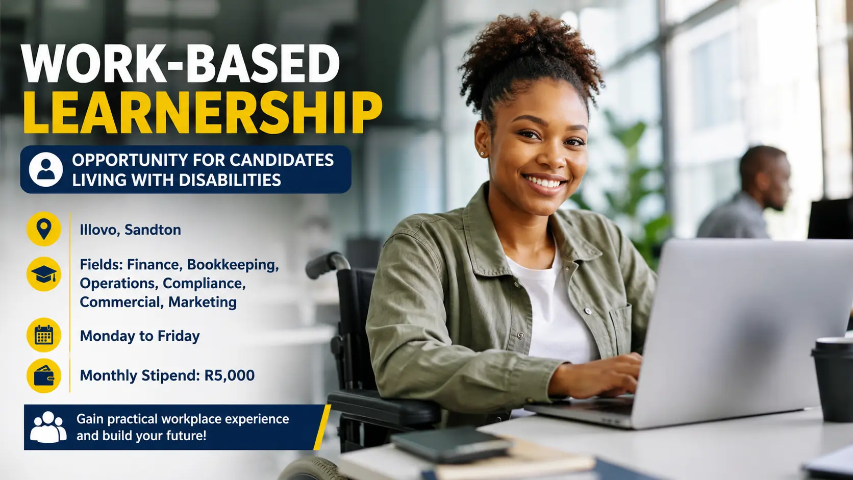 WORK-BASED LEARNERSHIP opportunity in Illovo, Sandton.